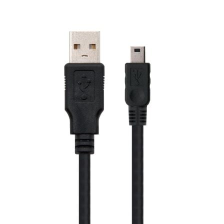 Cable USB 2.0 Nanocable 10.01.0400/ USB Macho - MiniUSB Macho/ 50cm/ Negro - Tiensol