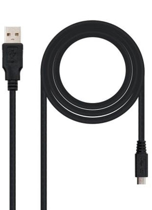 Cable USB 2.0 Nanocable 10.01.0500/ USB Macho - MicroUSB Macho/ 80cm/ Negro - Tiensol