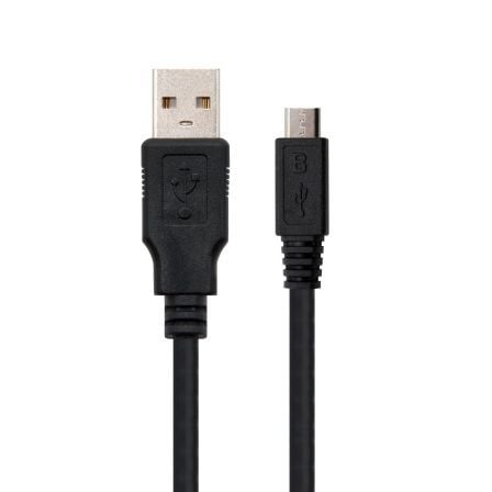 Cable USB 2.0 Nanocable 10.01.0500/ USB Macho - MicroUSB Macho/ 80cm/ Negro - Tiensol