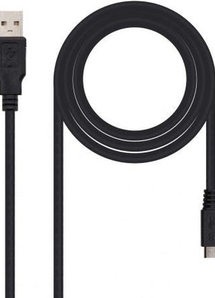 Cable USB 2.0 Nanocable 10.01.0503/ USB Macho - MicroUSB Macho/ 3m/ Negro - Tiensol