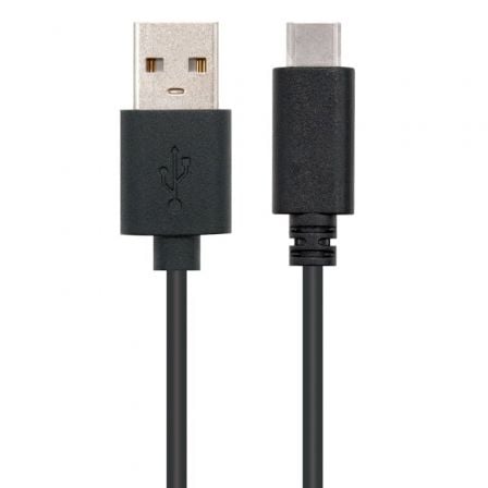 Cable USB 2.0 Nanocable 10.01.2103/ USB Macho - USB Tipo - C Macho/ 3m/ Negro - Tiensol