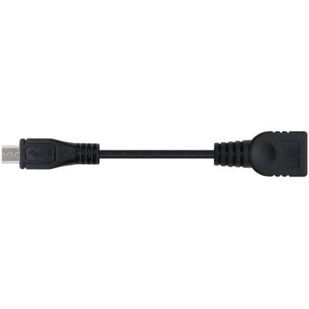 Cable USB 2.0 Nanocable 10.01.3500/ MicroUSB Macho - USB Hembra/ 15cm/ Negro - Tiensol