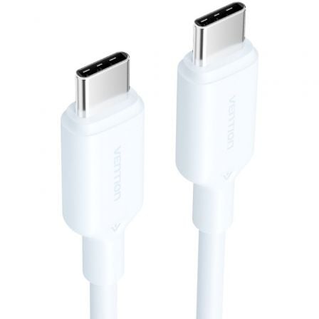 Cable USB 2.0 Tipo - C 3A Vention TRCSF/ USB Tipo - C Macho - USB Tipo - C Macho/ Hasta 60W/ 480Mbps/ 1m/ Azul - Tiensol