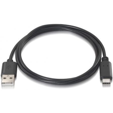 Cable USB 2.0 Tipo - C Aisens A107 - 0051/ USB Tipo - C Macho - USB Macho/ Hasta 9W/ 625Mbps/ 1m/ Negro - Tiensol