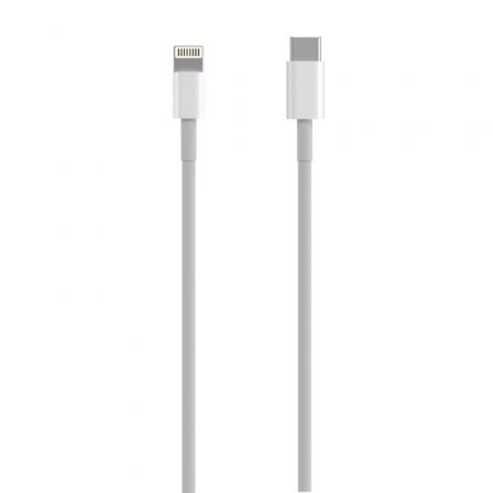 Cable USB 2.0 Tipo - C Lightning Aisens A102 - 0543/ USB Tipo - C Macho - Lightning Macho/ Hasta 2.5W/ 60Mbps/ 50cm/ Blanco - Tiensol