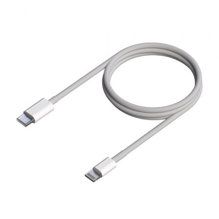 Cable USB 2.0 Tipo - C Lightning Aisens A102 - 0543/ USB Tipo - C Macho - Lightning Macho/ Hasta 2.5W/ 60Mbps/ 50cm/ Blanco - Tiensol