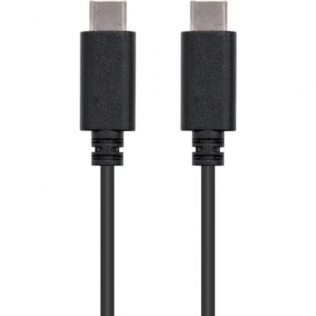 Cable USB 2.0 Tipo - C Nanocable 10.01.2301/ USB Tipo - C Macho - USB Tipo - C Macho/ 1m/ Negro - Tiensol