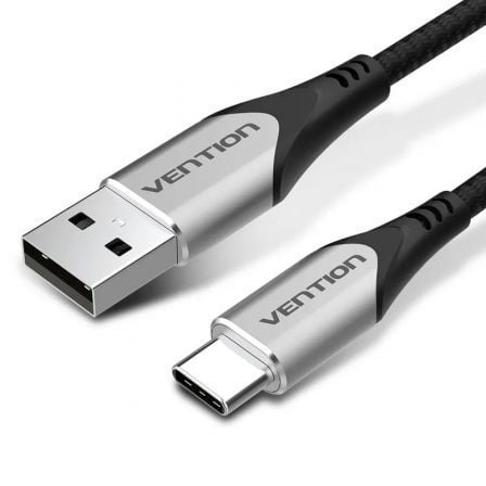 Cable USB 2.0 Tipo - C Vention CODHD/ USB Tipo - C Macho - USB Macho/ Hasta 60W/ 480Mbps/ 50cm/ Gris - Tiensol