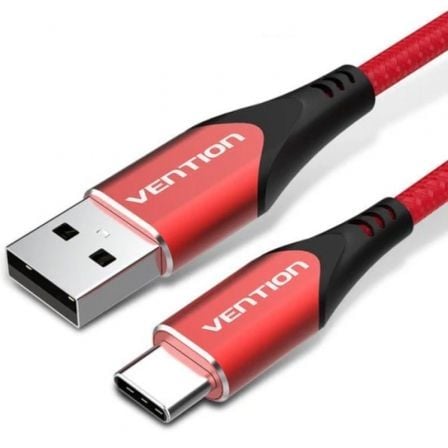 Cable USB 2.0 Tipo - C Vention CODRG/ USB Tipo - C Macho - USB Macho/ 480Mbps/ 1.5m/ Rojo - Tiensol