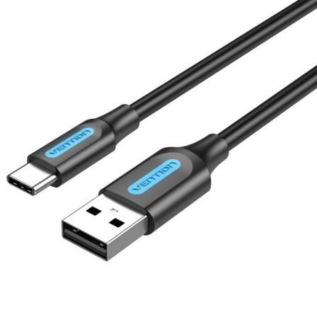 Cable USB 2.0 Tipo - C Vention COKBD/ USB Macho - USB Tipo - C Macho/ Hasta 60W/ 480Mbps/ 50cm/ Gris - Tiensol