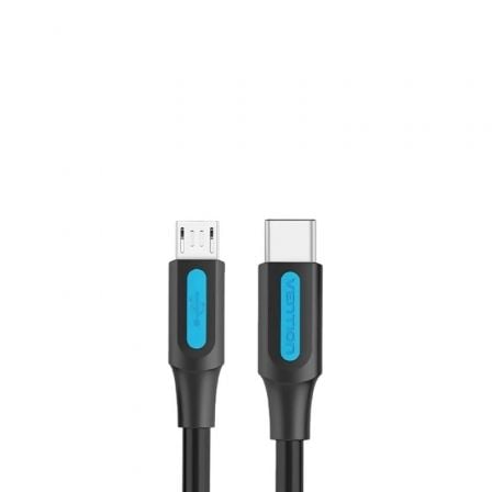 Cable USB 2.0 Tipo - C Vention COVBG/ USB Tipo - C Macho - MicroUSB Macho/ Hasta 10W/ 480Mbps/ 1.5m/ Negro - Tiensol