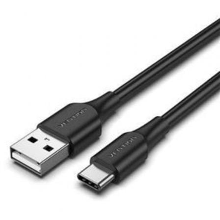 Cable USB 2.0 Tipo - C Vention CTHBF/ USB Tipo - C Macho - USB Macho/ Hasta 60W/ 480Mbps/ 1m/ Negro - Tiensol