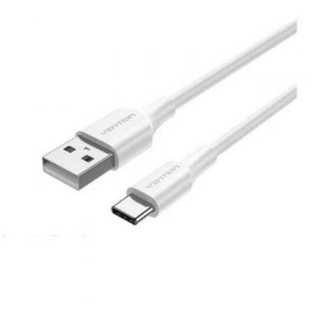 Cable USB 2.0 Tipo - C Vention CTHWH/ USB Tipo - C Macho - USB Macho/ Hasta 60W/ 480Mbps/ 2m/ Blanco - Tiensol