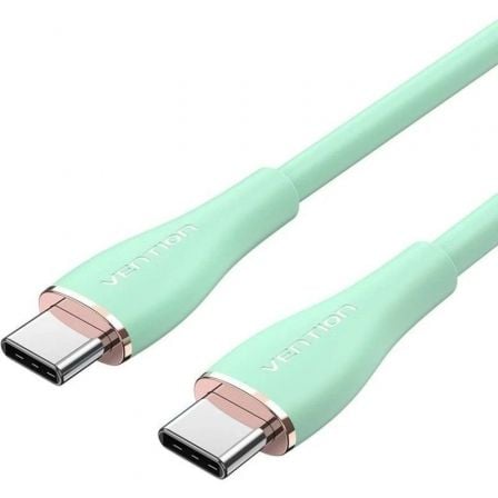 Cable USB 2.0 Tipo - C Vention TAWGF/ USB Tipo - C Macho - USB Tipo - C Macho/ Hasta 100W/ 480Mbps/ 1m/ Verde - Tiensol