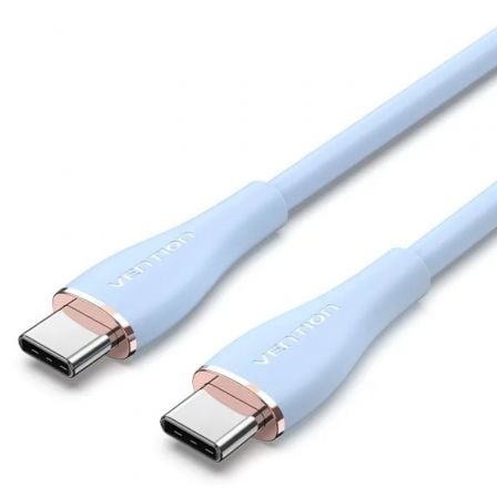 Cable USB 2.0 Tipo - C Vention TAWSF/ USB Tipo - C Macho - USB Tipo - C Macho/ Hasta 100W/ 480Mbps/ 1m/ Azul - Tiensol