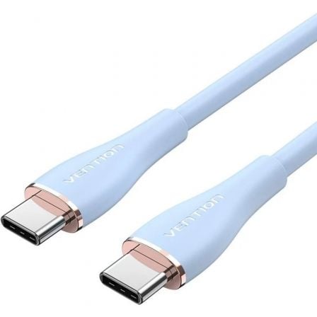 Cable USB 2.0 Tipo - C Vention TAWSG/ USB Tipo - C Macho - USB Tipo - C Macho/ Hasta 100W/ 480Mbps/ 1.5m/ Azul - Tiensol