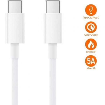 Cable USB 2.0 Tipo C Xiaomi SJV4108GL/ USB Tipo - C Macho - USB Tipo - C Macho/ 1.5m/ Blanco - Tiensol