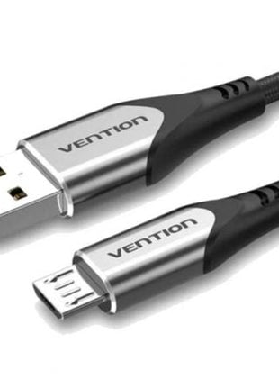 Cable USB 2.0 Vention COAHC/ USB Macho - MicroUSB Macho/ Hasta 60W/ 480Mbps/ 25cm/ Gris - Tiensol