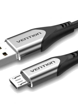 Cable USB 2.0 Vention COAHD/ USB Macho - MicroUSB Macho/ Hasta 60W/ 480Mbps/ 50cm/ Gris - Tiensol