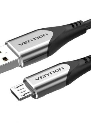 Cable USB 2.0 Vention COAHG/ USB Macho - MicroUSB Macho/ Hasta 60W/ 480Mbps/ 1.5m/ Gris - Tiensol