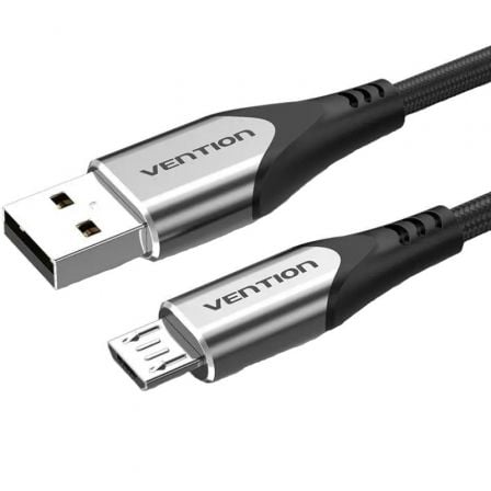 Cable USB 2.0 Vention COAHG/ USB Macho - MicroUSB Macho/ Hasta 60W/ 480Mbps/ 1.5m/ Gris - Tiensol