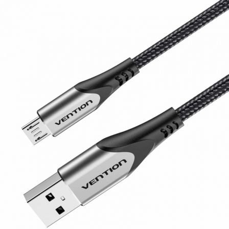 Cable USB 2.0 Vention COAHH/ microUSB Macho - USB Macho/ Hasta 60W/ 480Mbps/ 2m/ Gris - Tiensol