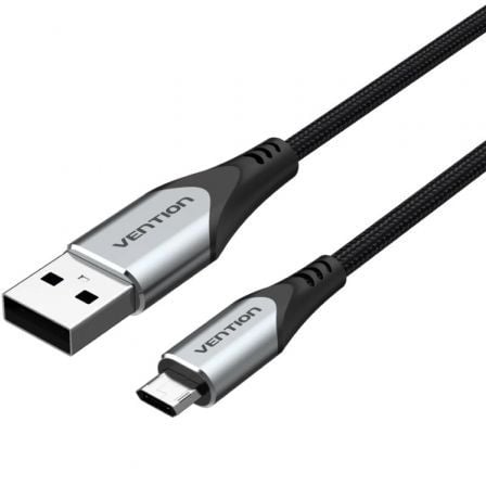 Cable USB 2.0 Vention COCHF/ microUSB Macho - USB Macho/ 480Mbps/ 1m/ Gris - Tiensol