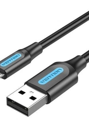 Cable USB 2.0 Vention COLBC/ USB Macho - MicroUSB Macho/ Hasta 60W/ 480Mbps/ 25cm/ Negro - Tiensol