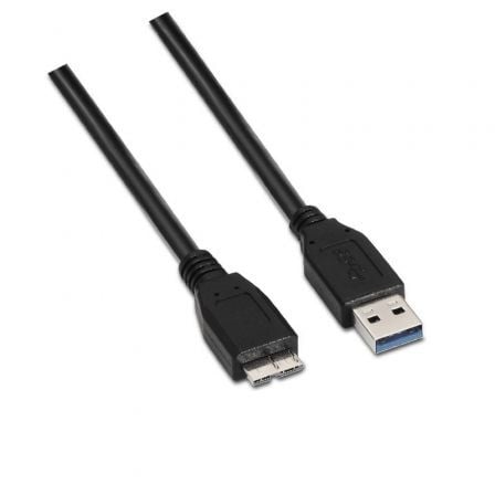 Cable USB 3.0 Aisens A105 - 0043/ USB Macho - MicroUSB Macho/ Hasta 9W/ 625Mbps/ 1m/ Negro - Tiensol