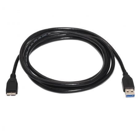 Cable USB 3.0 Aisens A105 - 0043/ USB Macho - MicroUSB Macho/ Hasta 9W/ 625Mbps/ 1m/ Negro - Tiensol