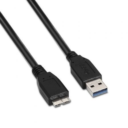 Cable USB 3.0 Aisens A105 - 0044/ USB Macho - MicroUSB Macho/ Hasta 9W/ 625Mbps/ 2m/ Negro - Tiensol