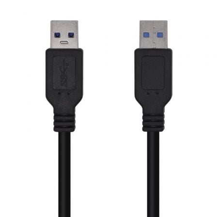 Cable USB 3.0 Aisens A105 - 0446/ USB Macho - USB Macho/ 1m/ Negro - Tiensol