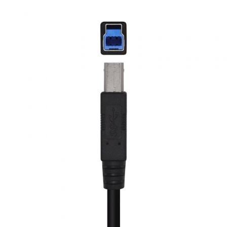 Cable USB 3.0 Impresora Aisens A105 - 0444/ USB Tipo - B Macho - USB Macho/ 2m/ Negro - Tiensol