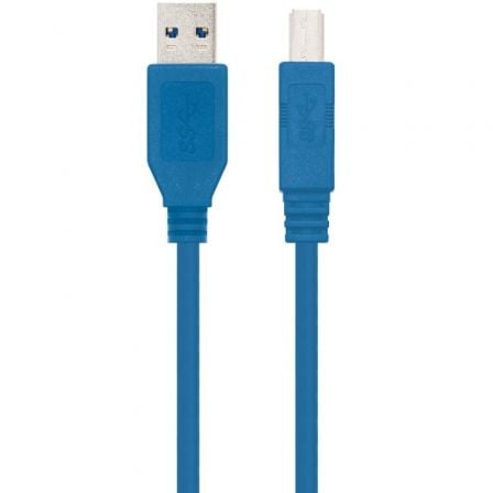 Cable USB 3.0 Impresora Nanocable 10.01.0802 - BL/ USB Tipo - B Macho - USB Macho/ 2m/ Azul - Tiensol