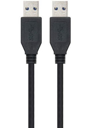 Cable USB 3.0 Nanocable 10.01.1002 - BK/ USB Macho - USB Macho/ 2m/ Negro - Tiensol