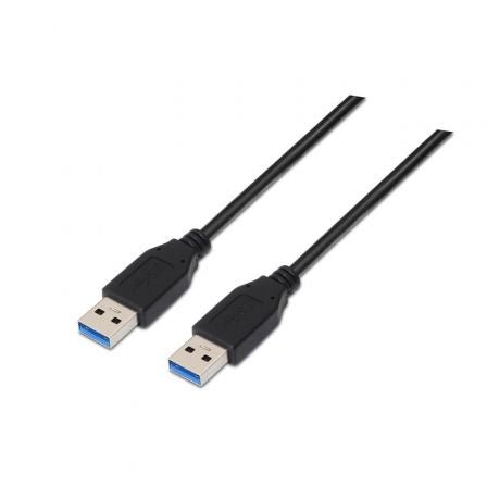 Cable USB 3.0 Nanocable 10.01.1002 - BK/ USB Macho - USB Macho/ 2m/ Negro - Tiensol