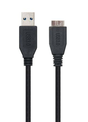 Cable USB 3.0 Nanocable 10.01.1101 - BK/ USB Macho - MicroUSB Macho/ 1m/ Negro - Tiensol