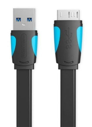 Cable USB 3.0 Vention VAS - A12 - B100/ MicroUSB Macho - USB Macho/ Hasta 10W/ 5Gbps/ 1m/ Azul y Negro - Tiensol