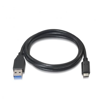 Cable USB 3.1 Tipo - C Aisens A107 - 0060/ USB Tipo - C Macho - USB Macho/ Hasta 27W/ 625Mbps/ 1m/ Negro - Tiensol