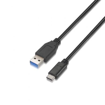 Cable USB 3.1 Tipo - C Aisens A107 - 0060/ USB Tipo - C Macho - USB Macho/ Hasta 27W/ 625Mbps/ 1m/ Negro - Tiensol