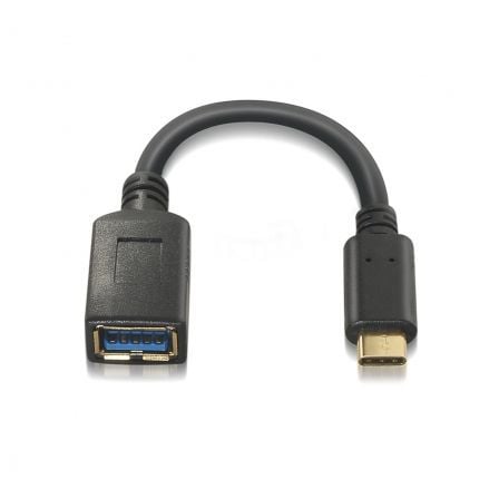 Cable USB 3.1 Tipo - C Aisens A107 - 0062/ USB Tipo - C Macho - USB Hembra/ Hasta 27W/ 625Mbps/ 15cm/ Negro - Tiensol