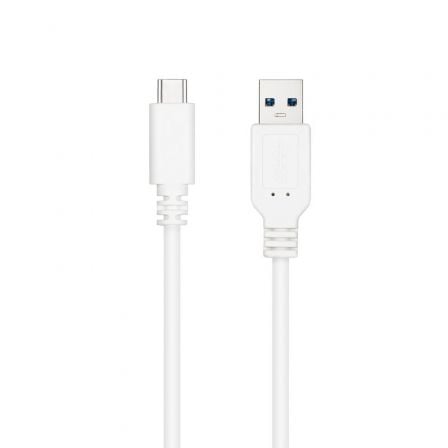 Cable USB 3.1 Tipo - C Nanocable 10.01.4000 - W/ USB Tipo - C Macho - USB Macho/ 50cm/ Blanco - Tiensol