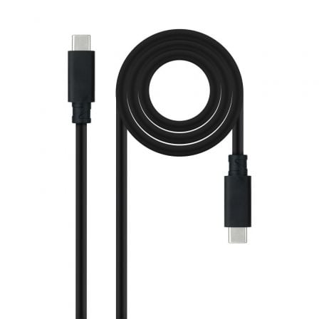 Cable USB 3.1 Tipo - C Nanocable 10.01.4100/ USB Tipo - C Macho - USB Tipo - C Macho/ 50cm/ Negro - Tiensol