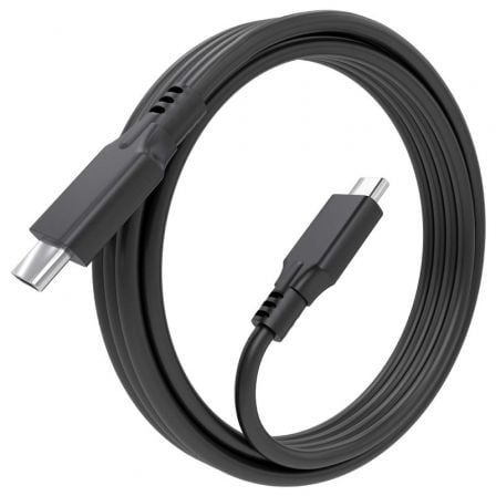 Cable USB 3.2 Tipo - C Aisens A107 - 0874 20GBPS 5A 100W/ USB Tipo - C Macho - USB Tipo - C Macho/ Hasta 100W/ 2m/ Gris - Tiensol