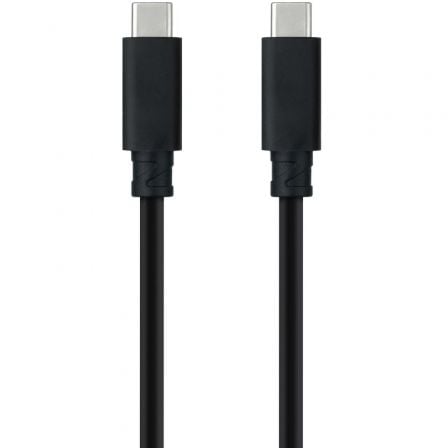 Cable USB 3.2 Tipo - C Nanocable 10.01.4103/ USB Tipo - C Macho - USB Tipo - C Macho/ Hasta 100W/ 20Gbps/ 3m/ Negro - Tiensol