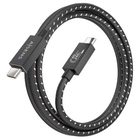 Cable USB 4.0 Tipo - C Aisens A156 - 0868/ USB Tipo - C Macho - USB Tipo - C Macho/ Hasta 240W/ 40Gbps/ 1.5m/ Gris - Tiensol