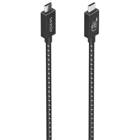 Cable USB 4.0 Tipo - C Aisens A156 - 0868/ USB Tipo - C Macho - USB Tipo - C Macho/ Hasta 240W/ 40Gbps/ 1.5m/ Gris - Tiensol