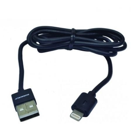 Cable USB Lightning Duracell USB5012A/ USB Macho - Lightning Macho/ 1m/ Negro - Tiensol