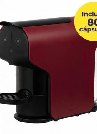 Cafetera de Cápsulas Delta Quick/ Roja + 80 cápsulas café QALIDUS - Tiensol