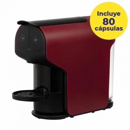 Cafetera de Cápsulas Delta Quick/ Roja + 80 cápsulas café QALIDUS - Tiensol